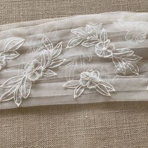 BHLDN X Jenny Yoo Ivory Embroidered Bridal Belt Sash Size 4XL